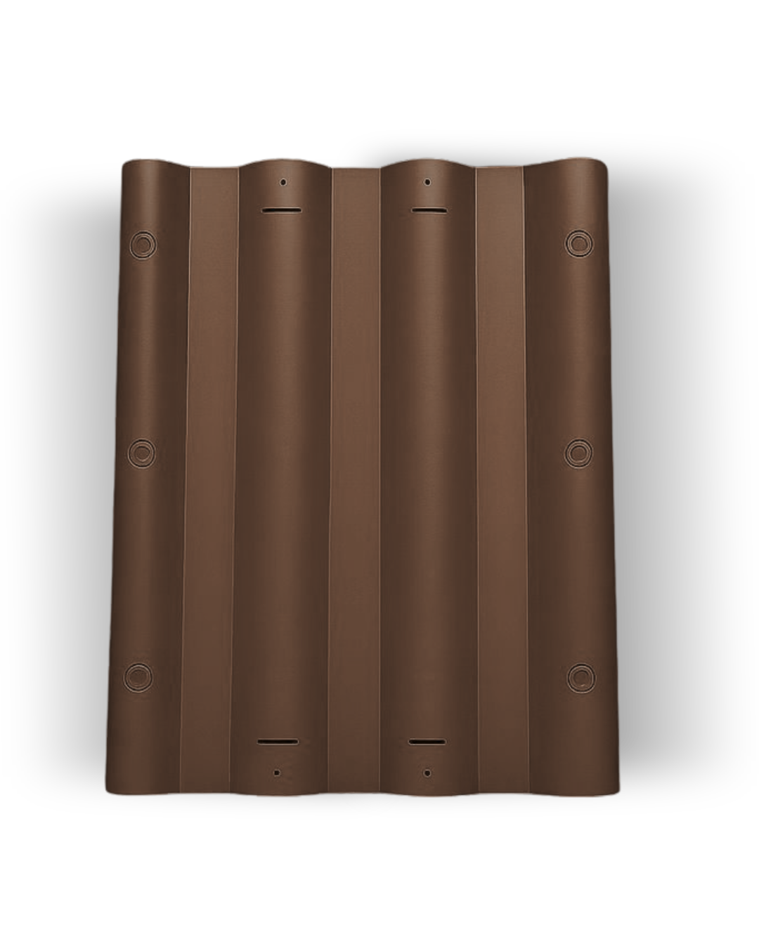 Ceviz Kahverengisi PE Plastik Çatı Kaplama Levhası – 55x90 cm, UV Dayanımlı